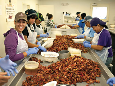 Crawfish processing plant