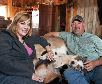 Lori and Allen Williams and their Australian shepherd, Annie