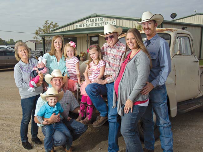 Linda and Donald Pilgrim and their family