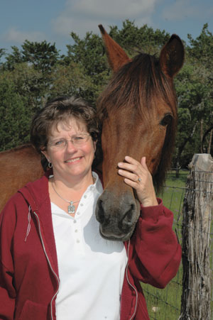 Karen Thomas and adopted horse Paulina