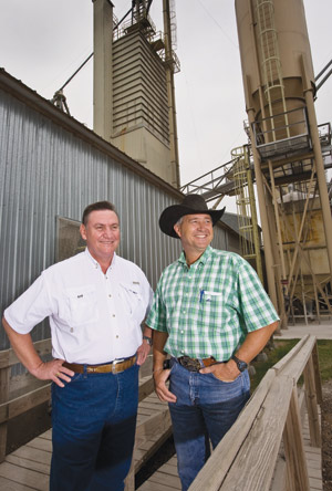 Phillip Morris and Ricky Lester at the Holmes Foods mill