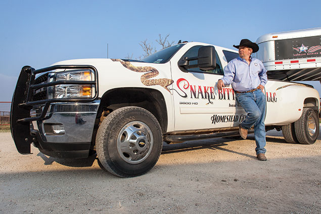 Bucking bull breeder Gene Baker