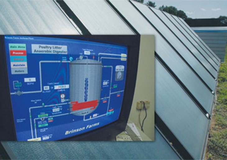 Computer screen and solar panels