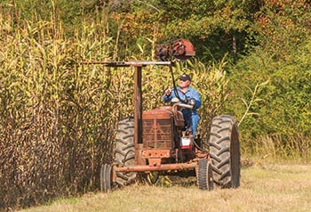 Antique Machinery and labor-saving modern methods.