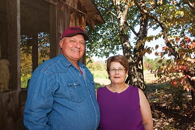 Terry and Deb Norwood at their farm