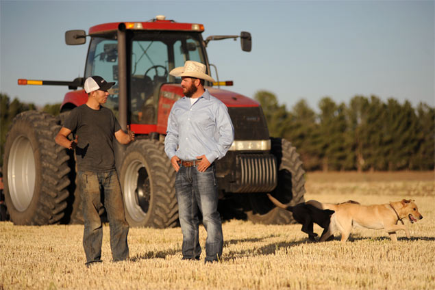 Jay Hill in Hill Farms field