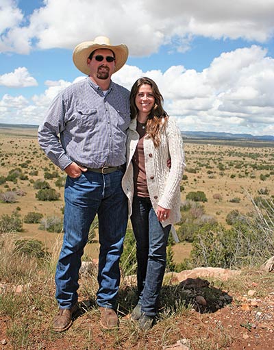 Kyle and Kaisa Jones on their ranch