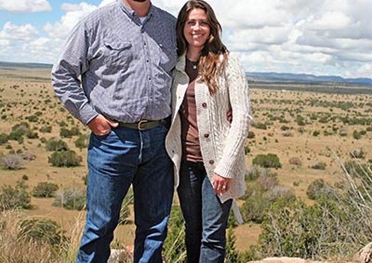 Kyle and Kaisa Jones on their ranch