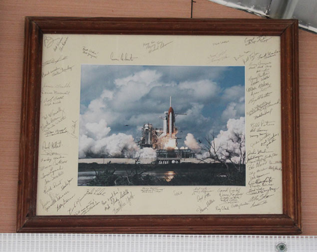 Signed NASA launch photo