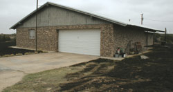 A house is spared from fire.