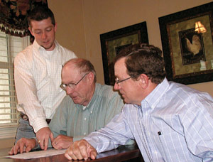 Chad and Bruce Wetzel with Troy Ashby