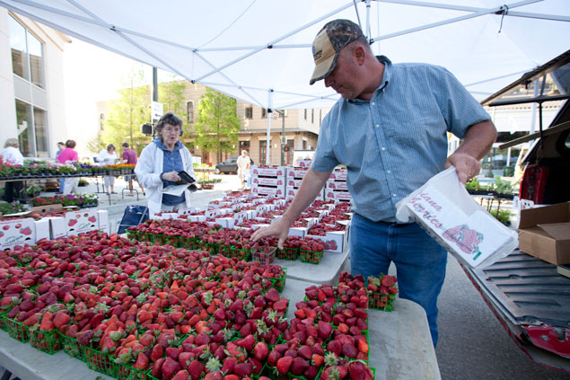 Setting up for Farmer's Market
