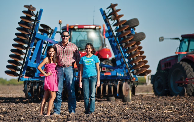 Cadena family with tractor
