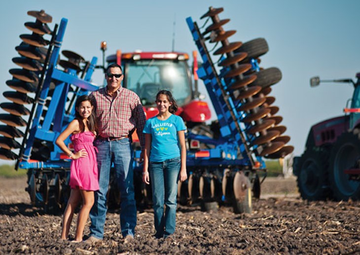 Cadena family with tractor