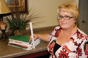 Loan lady measuring file