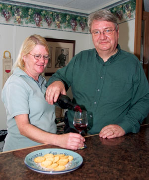 Ulf and Inga-Lill Westblom in the tasting room