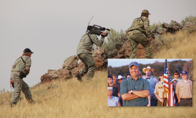 Video crew follows Keith Warren while shooting an episode of Hunting and Outdoor Adventures