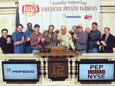 Potato farmers at the New York Stock Exchange