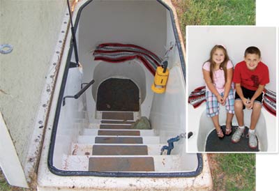 Marlar fiberglass storm shelter