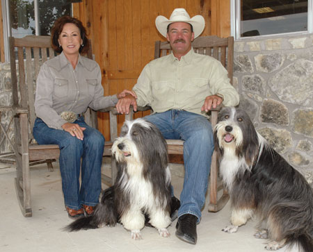 Doug and Marlene McRae with their bearded collies
