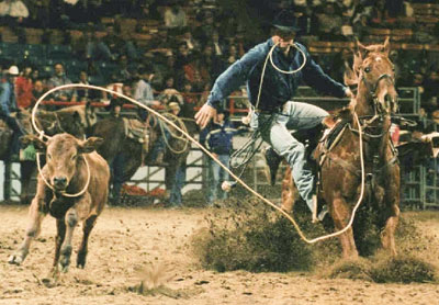 Doug McRae calf roping