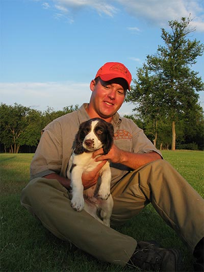Steve Sprague with bird dog