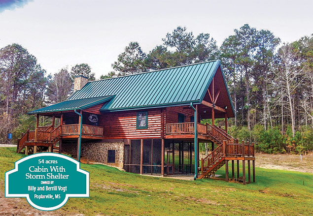 Cabin with storm shelter