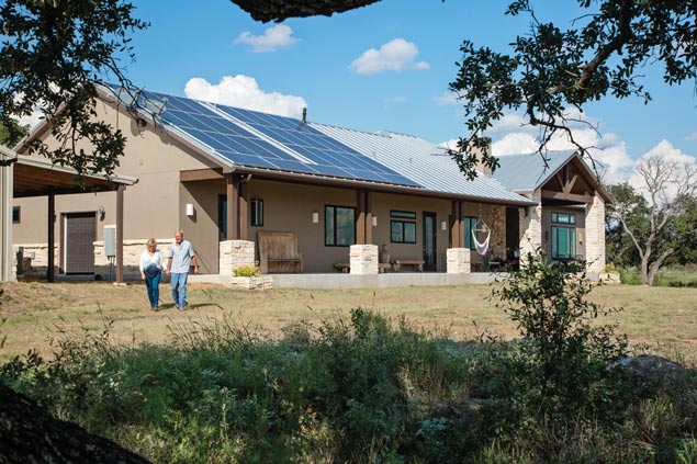 Gail and David Rose outside their dream home in the Texas Hill Country