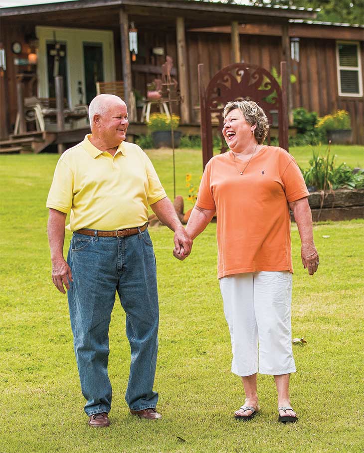 Tony and Sandra Parker share a laugh 