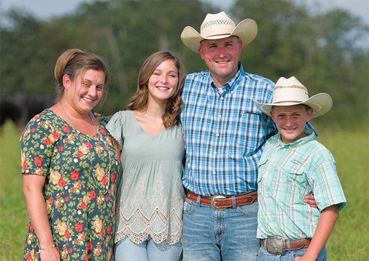 The Cornelison family, left to right: Chasity, Paris, Nic and Briley