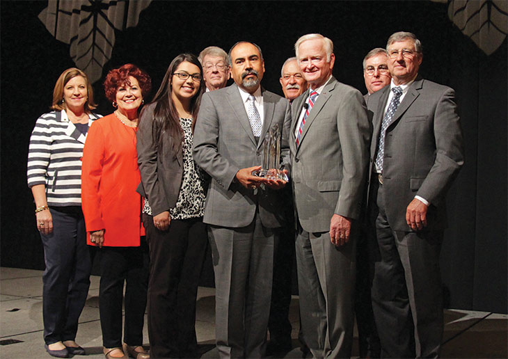 Edward Romero accepts Academy of Honor award