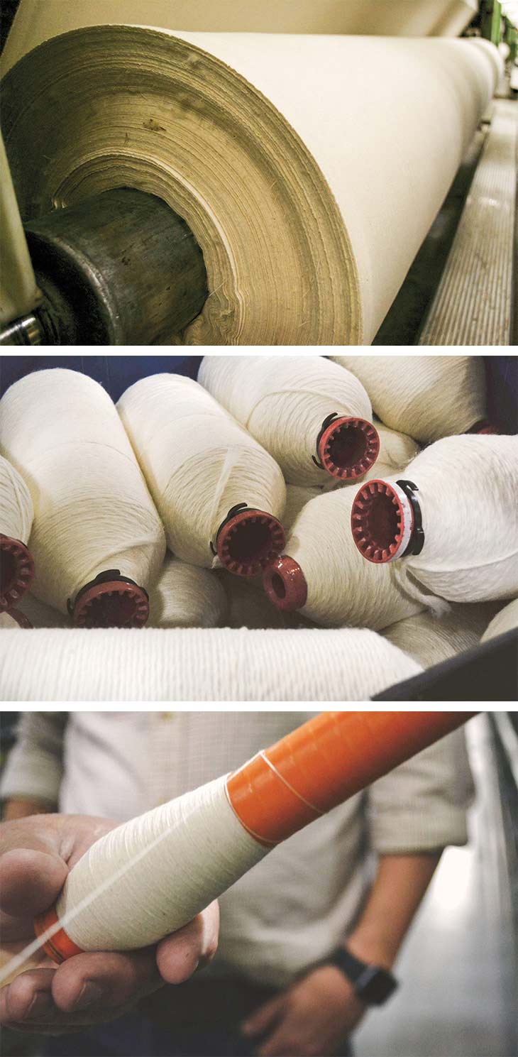 Yeager cotton spools and rolls