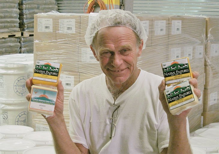 Chuck Krause with artisan cheeses