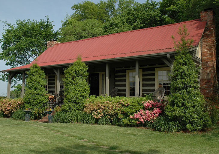 Historic restored log home
