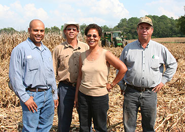 The Bridgeforth family at their farm