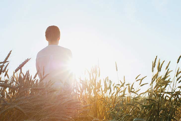 woman in field