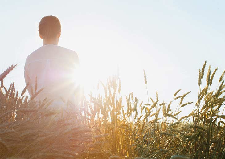 woman in field