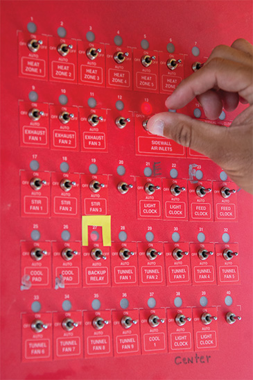 UI for feed ration, lighting and ventilation control