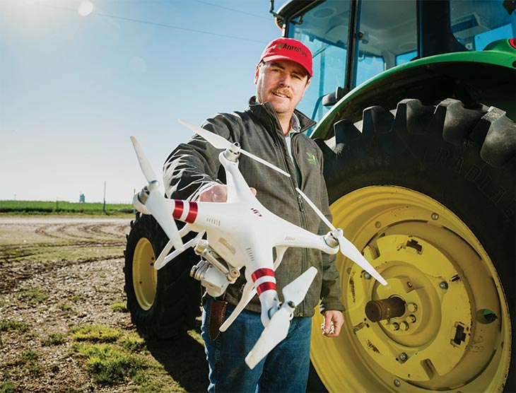 Jesse Wieners holding drone