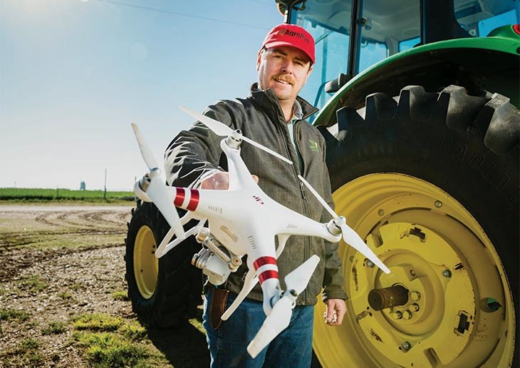 Jesse Wieners holding drone