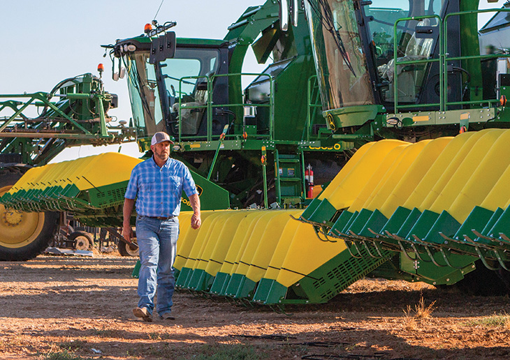 Jeffry Kitten  checks out ag equipment