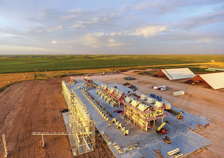 Lonestar Gin plant during construction