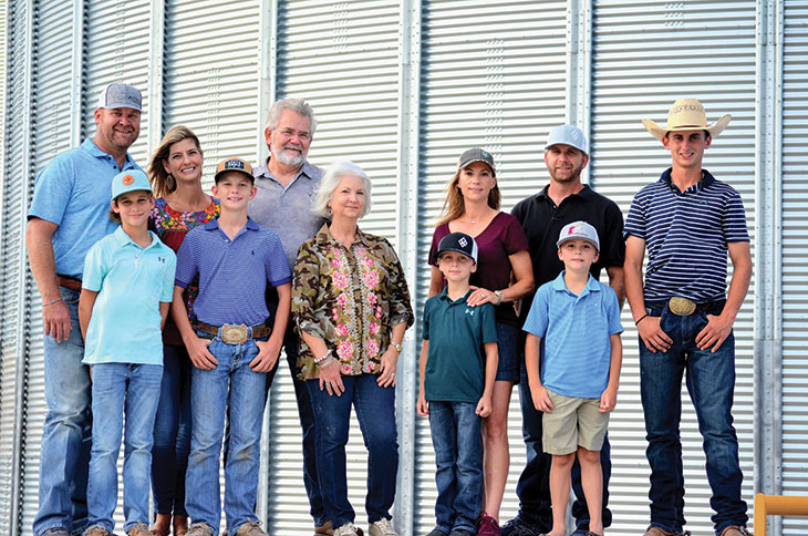 Blaine and Cortney Weaver with sons Hudson and Holden; David and Becky Weaver; and Sharee and Blake Weaver with sons Bryson, B.K. and Braedon