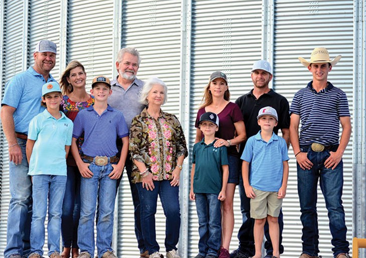 Blaine and Cortney Weaver with sons Hudson and Holden; David and Becky Weaver; and Sharee and Blake Weaver with sons Bryson, B.K. and Braedon