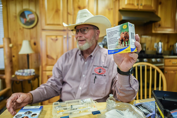 Glenn with supplies