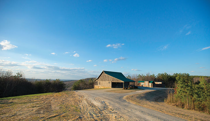 Cabins at Willow Oak overlook valleys surrounding Spruce Pine Mountain