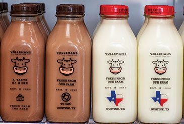 Volleman milk bottles