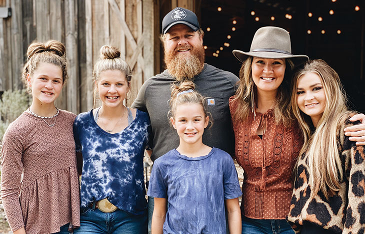 The Kramers: Ruthie, Laney Rae, Jason, Exie Jo, Lynsey and Kaylyn