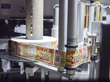 Salsa labeling equipment