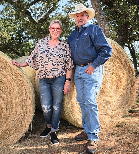 photo of Kristen and Bob Tallman at their ranch